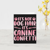 面白い犬のグルーマー アート メンズ レディース 犬のグルーミング カード (黄色い花)