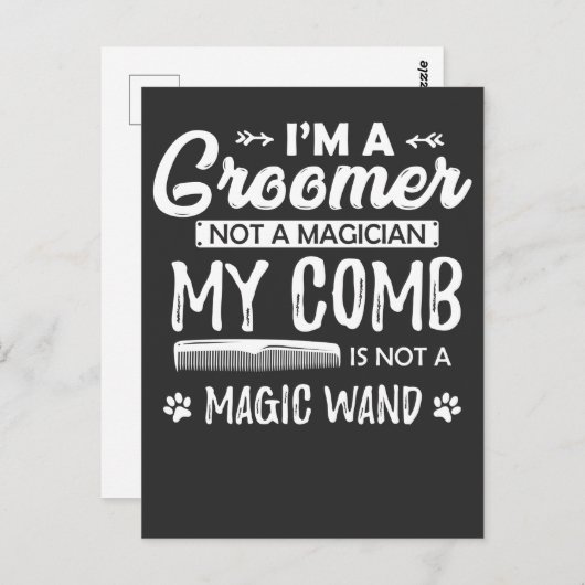 面白い犬のグルーミング名言 ユーモアあふれる子犬トリマー ポストカード (正面/裏面)