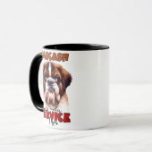 面白い犬のコーヒーマグ - 笑える犬のギフト マグカップ (正面左)