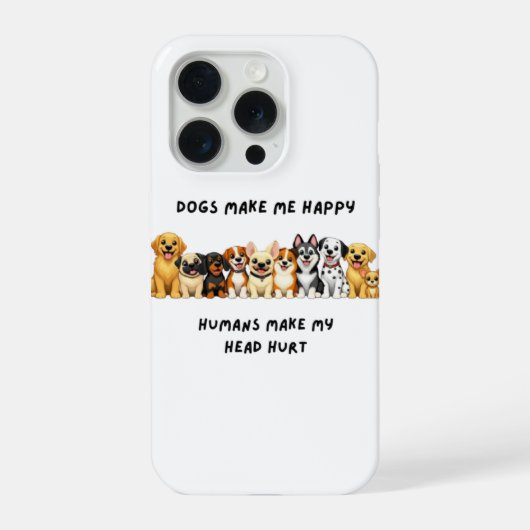面白い犬のスマホケース iPhoneケース (裏面)