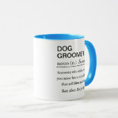 面白い犬のトリマー定義コーヒー マグカップ (正面右)