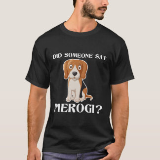 面白い犬のピエロギ ポーランド料理 ポーランドの食文化 レトロ Tシャツ