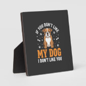 面白い犬のブルドッグの名言 フォトプラーク (正面)