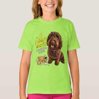 面白い犬のマグカップ "僕がかんだんじゃない" Tシャツ