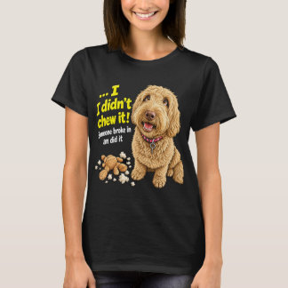 面白い犬のマグカップ "僕がかんだんじゃない" Tシャツ