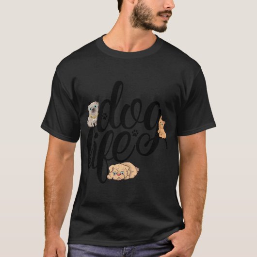 面白い犬のママ Tシャツ (正面)