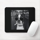 面白い犬の喫煙ミーム シガレット Gen Z ミーム 愛犬家 マウスパッド (マウス)