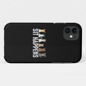 面白い犬の座るハプニング Case-Mate iPhoneケース (裏面(横))