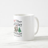 面白い犬の態度のクリスマスベクター デザイン_1 コーヒーマグカップ (正面右)