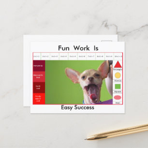 面白い犬の教育ゲーム ポストカード
