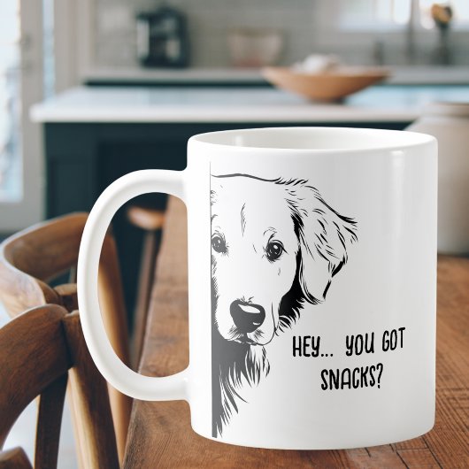 面白い犬の顔とおやつの犬ママのユーモア コーヒーマグカップ