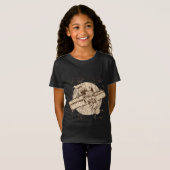 面白い犬の飛行 - ギークな子犬 Tシャツ (正面フル)