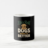 面白い犬は気分を明るくする コーヒーマグカップ (中央)