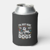 面白い犬ペット好きベクター 缶クーラー (缶正面)