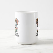 面白い犬執事のキャラクター引用 コーヒーマグカップ (中央)