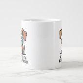 面白い犬執事のキャラクター引用 ジャンボコーヒーマグカップ (正面)