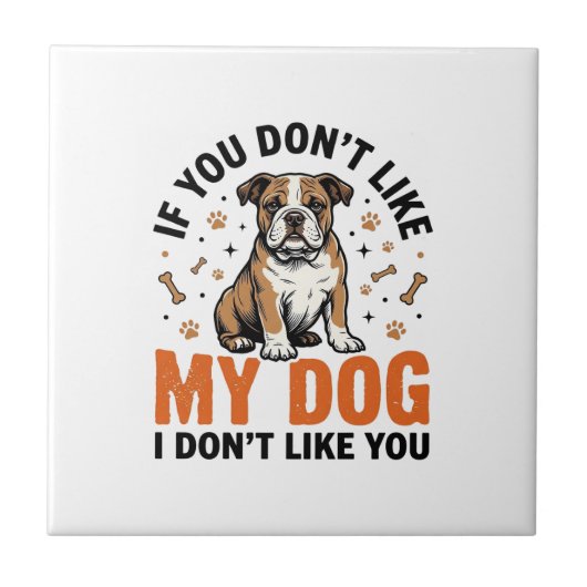 面白い犬好きのビンテージ子犬の引用Tシャツデザイン_1 タイル (正面)