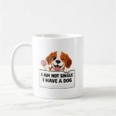 面白い犬好きの言葉 コーヒーマグカップ (左)