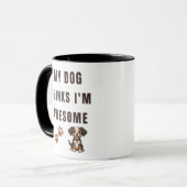 面白い犬好きコーヒーカップ マグカップ (正面左)