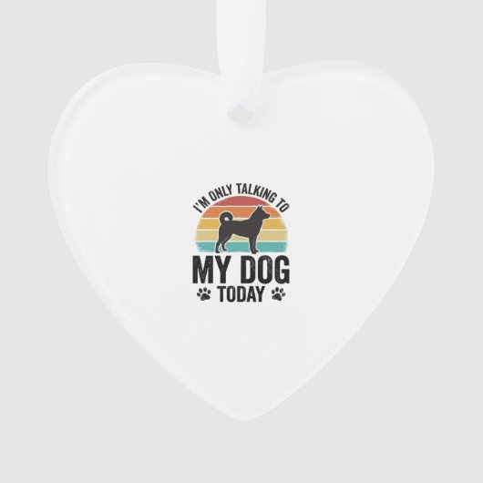 面白い犬好きビンテージサンセット引用デザイン_1 オーナメント (正面)