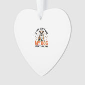 面白い犬好きビンテージ子犬の引用Tシャツデザイン_1 オーナメント (正面)