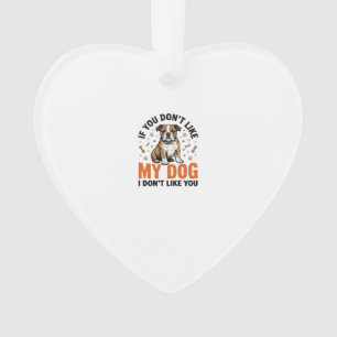 面白い犬好きビンテージ子犬の引用Tシャツデザイン_1 オーナメント