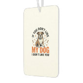 面白い犬好きビンテージ子犬の引用Tシャツデザイン_1 カーエアーフレッシュナー (左)