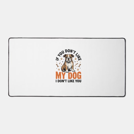 面白い犬好きビンテージ子犬の引用Tシャツデザイン_1 デスクマット (正面)