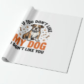 面白い犬好きビンテージ子犬の引用Tシャツデザイン_1 ラッピングペーパー (アンロールド)