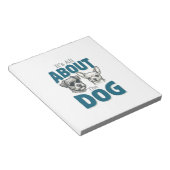 面白い犬好きビンテージ彫刻グラフィック_1 ノートパッド (アングル)
