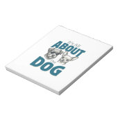 面白い犬好きビンテージ彫刻グラフィック_1 ノートパッド (回転)