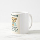面白い犬好きマグカップ コーヒーマグカップ (正面右)
