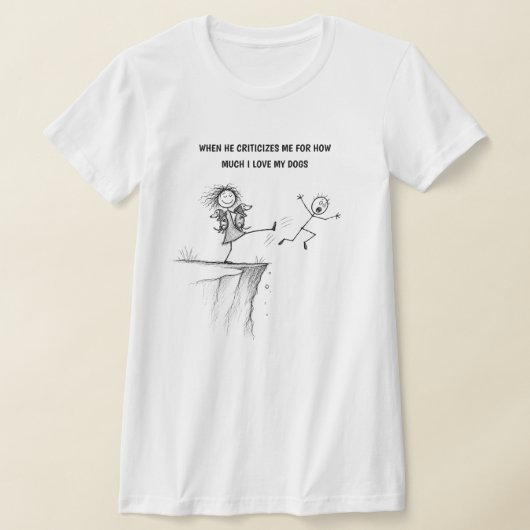 面白い犬好きTシャツ Tシャツ (レイダウン)