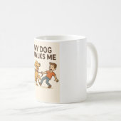 面白い犬 コーヒーマグカップ (正面右)