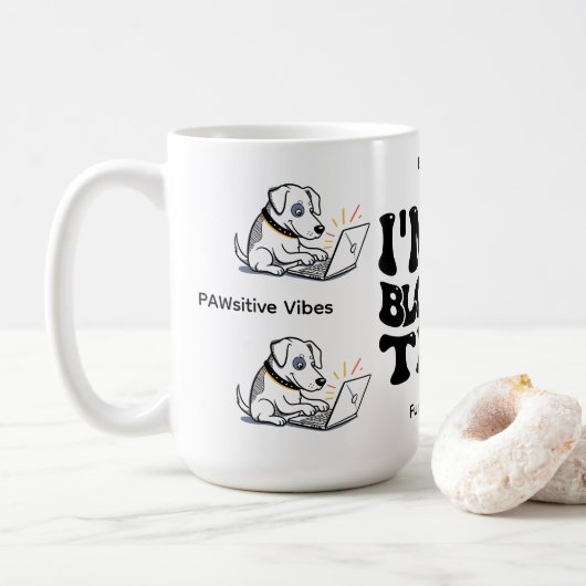 面白い犬 コーヒーマグカップ (ドーナツ)