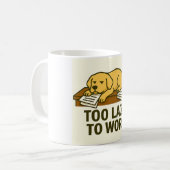面白い犬 コーヒーマグカップ (正面左)