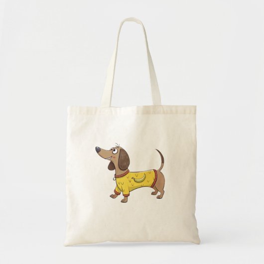 面白い犬 トートバッグ (正面)