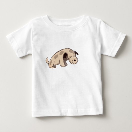 面白い犬 ベビーTシャツ (正面)