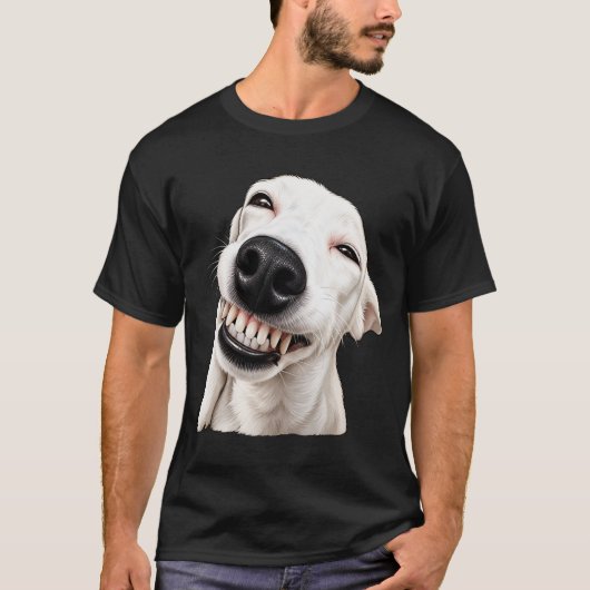 面白い犬 Tシャツ (正面)