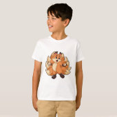 面白い狐 Tシャツ (正面フル)