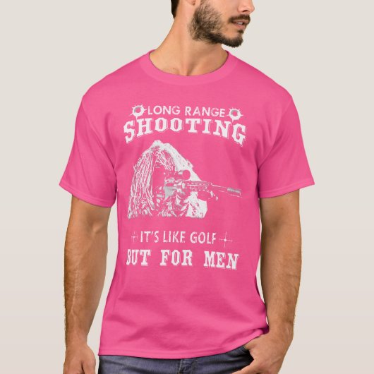面白い狙撃手長距離射撃 Tシャツ (正面)
