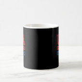 面白い独立記念日の服 USA ドリンキングチーム コーヒーマグカップ (中央)