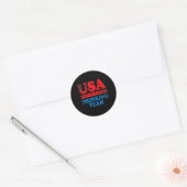面白い独立記念日の服 USA ドリンクチーム ラウンドシール (封筒)
