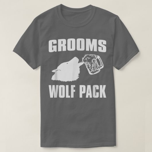 面白い独身パーティーのオオカミパック Tシャツ (デザイン正面)