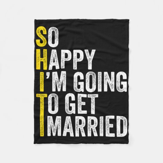 面白い独身パーティーの花婿シャツ1 フリースブランケット (正面)