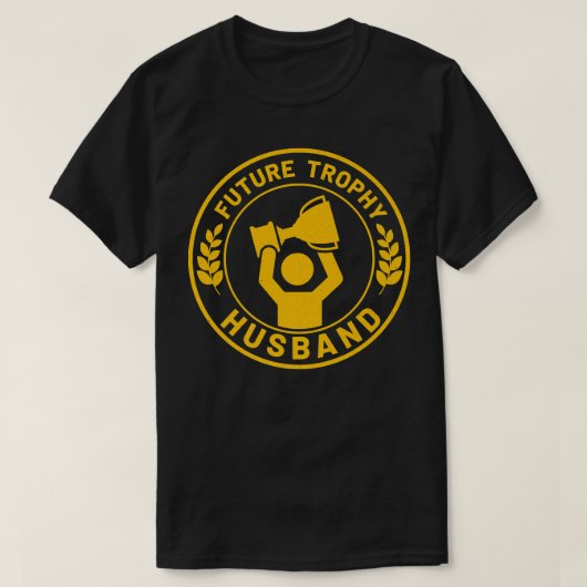 面白い独身パーティー将来の夫メンズグルームトロ Tシャツ (デザイン正面)