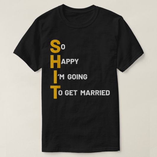 面白い独身パーティー　スタッグパーティー　結婚式パーティー　男性用 Tシャツ (デザイン正面)