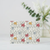 面白い猫がたくさん ポストカード (スタンド正面)