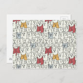 面白い猫がたくさん ポストカード (正面/裏面)