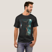 面白い猫がタバコを吸うGen Zのミーム Tシャツ (正面フル)